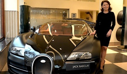 Bugatti salesperson drives Golf